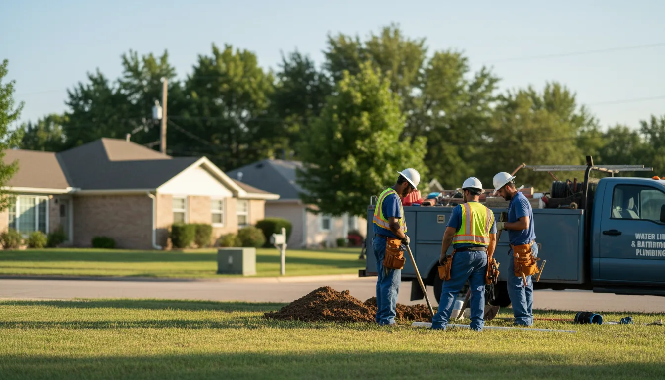 Residential water line and bathroom plumbing service in Wind Gap, PA